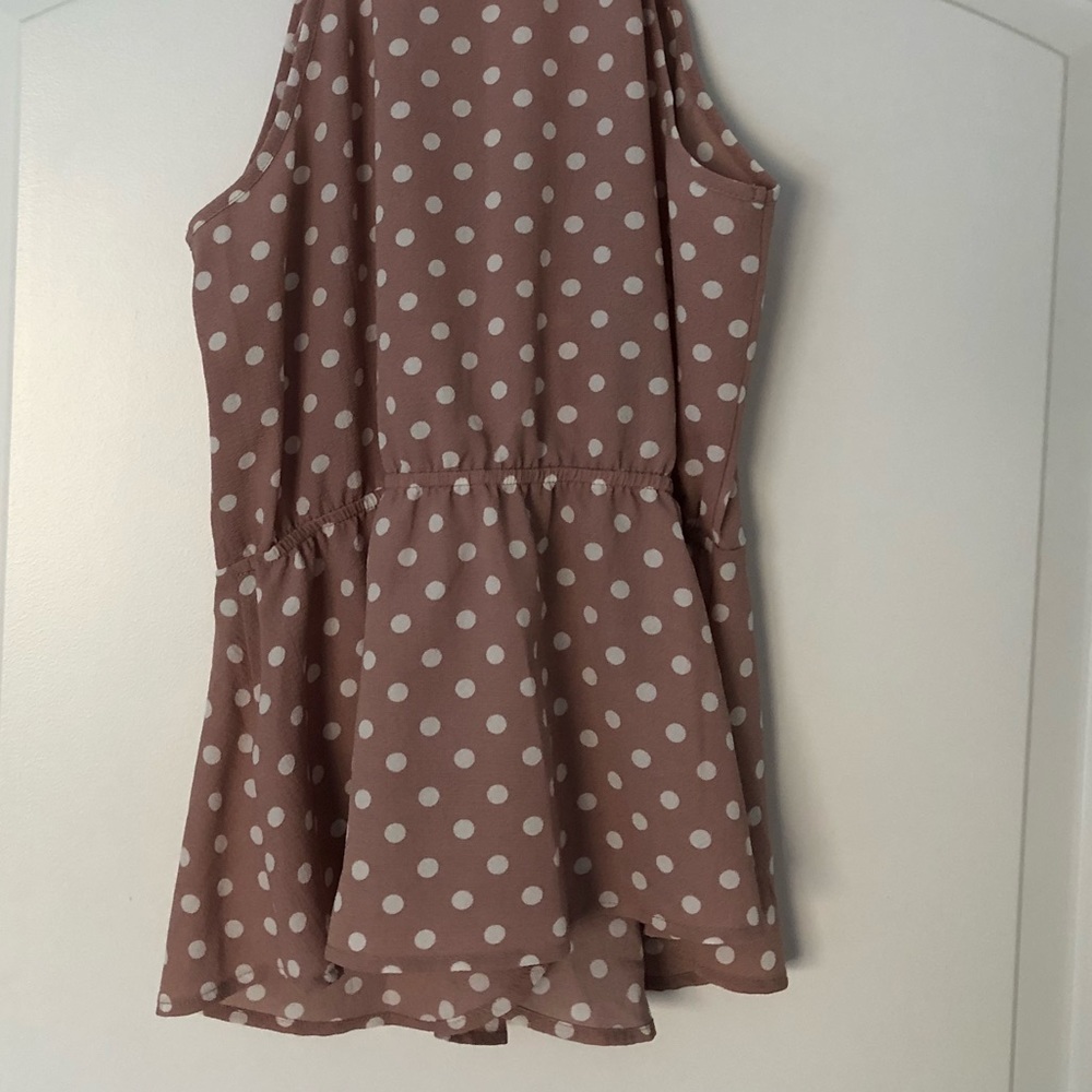 Light Mauve Dotted Tank Top - image 4